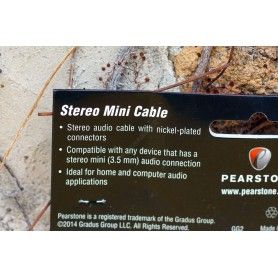 Audio Cable Pearstone MMSA-110B - Minijack 3.5mm TRS - 10ft - Microphone extension male-male - Pearstone MMSA-110B