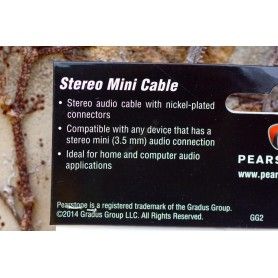 Câble audio Pearstone MMSA-125B - Minijack 3.5mm TRS - 7.6m - Microphone rallonge enceinte - Mâle-Mâle - Pearstone MMSA-125B