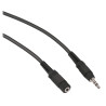 Audio Cable Pearstone MMSB-101.5B - Minijack 3.5mm TRS - 1.5ft - Microphone extension male-female - Pearstone MMSB-101.5B