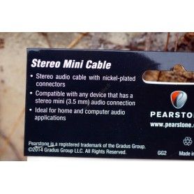 Audio Cable Pearstone MMSB-103B - Minijack 3.5mm TRS - 3ft - Microphone extension male-female - Pearstone MMSB-103B