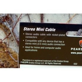 Audio Cable Pearstone MMSB-106B - Minijack 3.5mm TRS - 6ft - Microphone extension male-female - Pearstone MMSB-106B