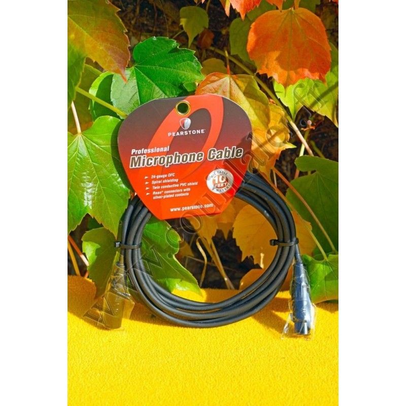 Pearstone PM-10- XLR Audio Cable Male-Female 3-Pin - 3m - Pearstone PM-10
