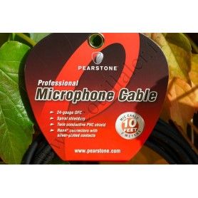 Pearstone PM-10- XLR Audio Cable Male-Female 3-Pin - 3m - Pearstone PM-10