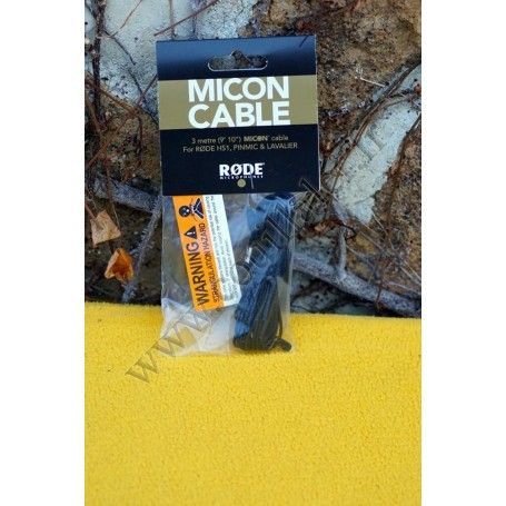 Rode Micon Cable 3m - Rallonge Microphone Røde - Noir - Rode Micon Cable 3m