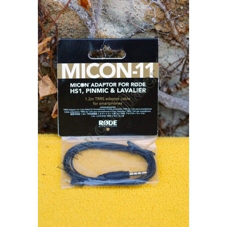 Câble rallonge microphone Rode Micon-11 - Audio Micon vers prise Minijack 3.5mm TRRS - pour smartphones, PinMic ou HS1 - Rode...