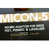 Adapter Rode Micon-5 - Micon XLR 3-Pin male - HS1, HS2, PinMic, Lavalier - Rode Micon-5