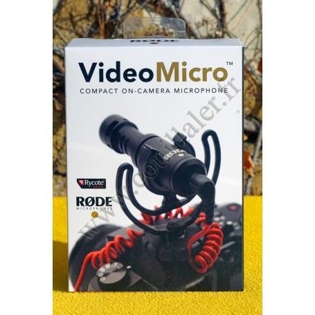 Small microphone Rode VideoMicro - DSLR camera, Camcorder - Rycote windshield - Minijack 3.5mm - Rode VideoMicro