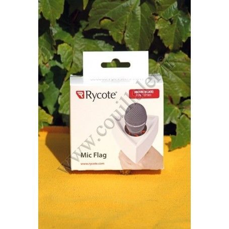 Mic Flag Rycote 107301 - Support publicitaire pour microphone main - Carré 4 faces - Noir - Rycote 107301