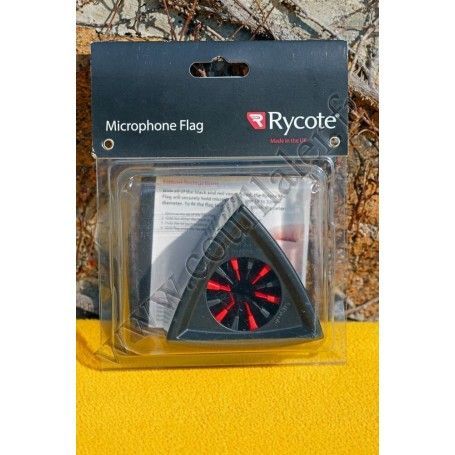 Mic Flag Rycote 107302 - Support publicitaire pour microphone main - triangulaire 3 faces - Noir - Rycote 107302