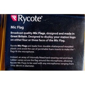 Mic Flag Rycote 107302 - Ads Support for handled microphone - triangular 3 faces - Black - Rycote 107302