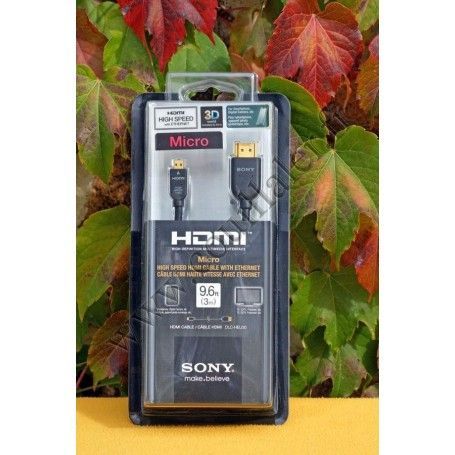 Câble Micro HDMI Sony DLC-HEU30 - Adaptateur HDMI Ethernet - 3m - Sony DLC-HEU30