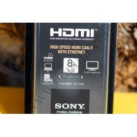 Câble HDMI vers HDMI Sony DLC-HJ24 - Ethernet - 2.4m - Sony DLC-HJ24
