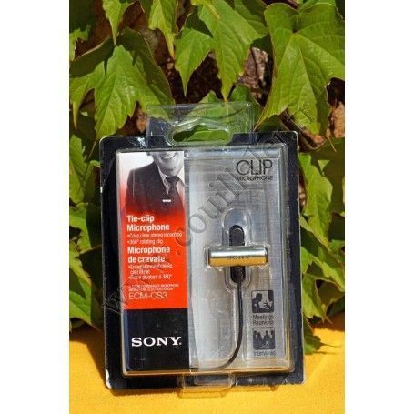 Microphone Sony ECM-CS3 - Tie Lavalier Stereo Mic - Minijack 3.5mm TRS - Sony ECM-CS3