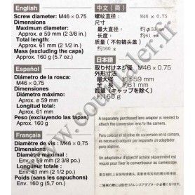 Téléconvertisseur Sony VCL-D2046 - convertisseur 46mm - Zoom 2x - Sony VCL-D2046