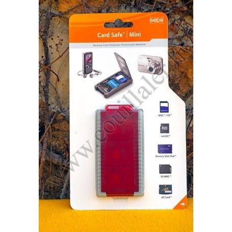 Étui carte-mémoire Gepe Card Safe Mini Rosso 3853-03 - MS DUO SD MiniSD xD MMC - Gepe Card Safe Mini Rosso 3853-03