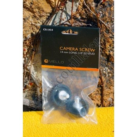 Pack 2 screws Vello CS-1414 - 1/4"-20 - 14mm Long - Camcorder Camera Support - Vello CS-1414