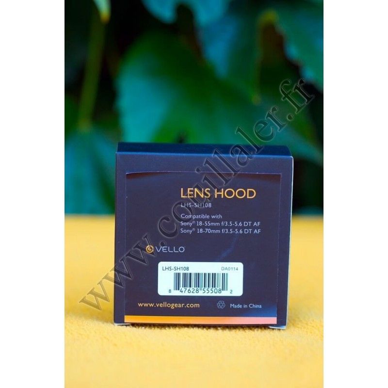 Pare-soleil Vello LHS-SH108 pour les objectifs Sony SAL-1855, SAL-18552 & SAL-1870 - Vello LHS-SH108 Pare-soleil Vello LHS-SH108 pour les objectifs Sony SAL-1855, SAL-18552 & SAL-1870 - Vello LHS-SH108