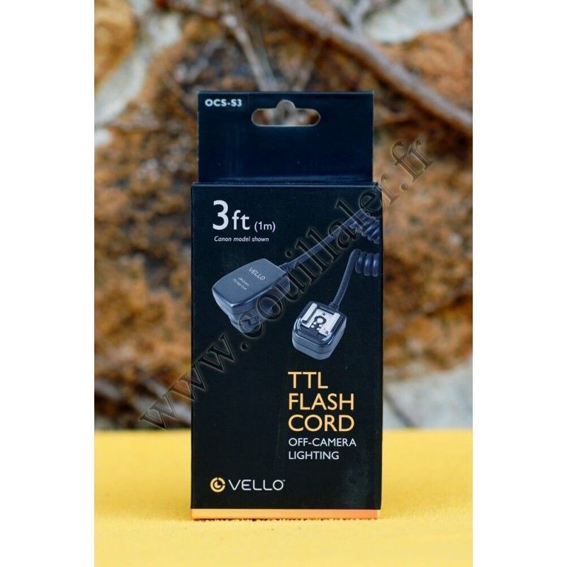 Vello OCS-S3 Off-Camera TTL Flash Cord for Sony/Minolta accessory shoes (3` - 1m) - Vello OCS-S3 Vello OCS-S3 Off-Camera TTL Flash Cord for Sony/Minolta accessory shoes (3` - 1m) - Vello OCS-S3