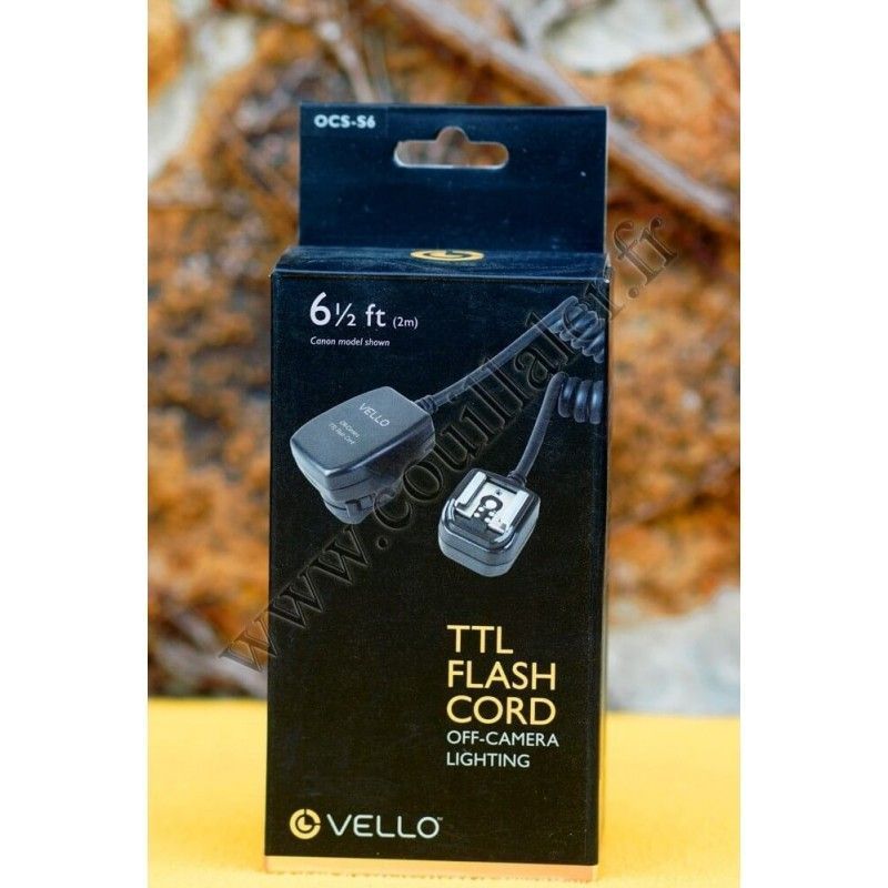 Vello OCS-S6 Off-Camera TTL Flash Cord for Sony/Minolta accessory shoes (6` - 2m) - Vello OCS-S6 Vello OCS-S6 Off-Camera TTL Flash Cord for Sony/Minolta accessory shoes (6` - 2m) - Vello OCS-S6
