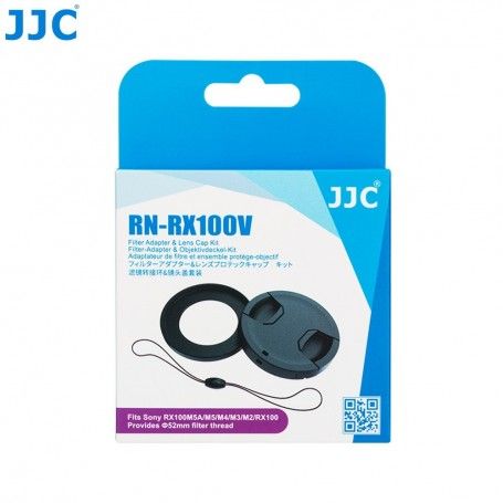 Filter adapter JJC RN-RX100V for Sony DSC-RX100 models I to V - 52mm - Lens cap kit - JJC RN-RX100V