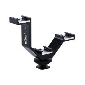 Triple Support V-Bracket JJC VB-105 - Camera Flash, Camcorder Microphone, Wireless kit - JJC VB-105