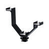 Support V-Bracket triple JJC VB-125 - Flash, Microphone, kit sans-fil - JJC VB-125