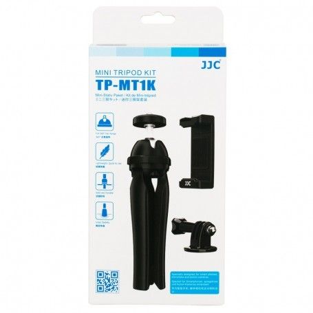 Kit Mini Tripod JJC TP-MT1K - camera, camcorder, smartphone, GoPro Fixation - JJC TP-MT1K