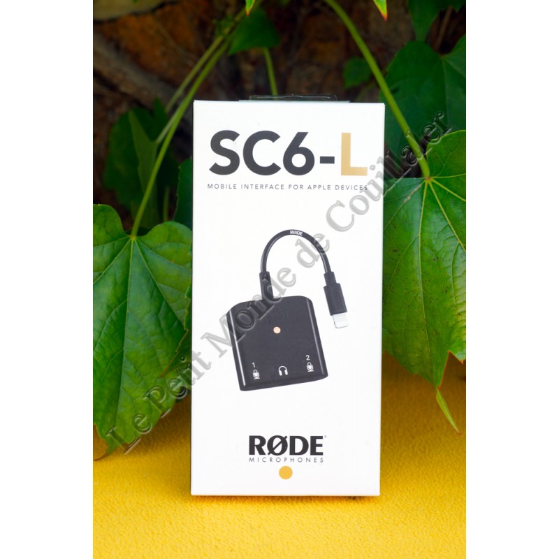 Adaptateur Lightning Røde SC6-L - Deux entrées Microphone Minijack TRRS smartphone, iPhone, iPad - Rode SC6-L Adaptateur Lightning Røde SC6-L - Deux entrées Microphone Minijack TRRS smartphone, iPhone, iPad - Rode SC6-L