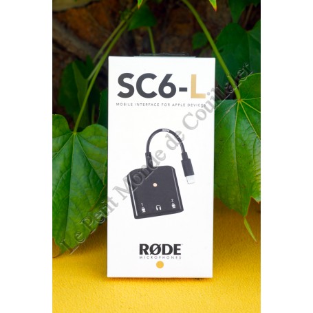 Adaptateur Lightning Røde SC6-L - Deux entrées Microphone Minijack TRRS smartphone, iPhone, iPad - Rode SC6-L