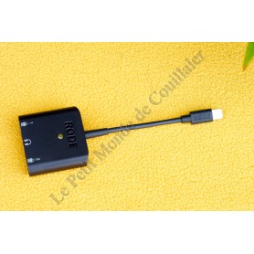 Adaptateur Lightning Røde SC6-L - Deux entrées Microphone Minijack TRRS smartphone, iPhone, iPad - Rode SC6-L