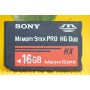 Memory Card 16Gb Sony MS-HX16A - Memory Stick PRO-HG Duo HX MagicGate - Sony MS-HX16A