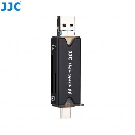 Lecteur de carte-mémoire JJC CR-UTC3 - USB 3.0 - SD, MMC et MicroSD SDHC/SDXC - Smartphone, Tablette - JJC CR-UTC3