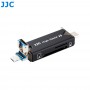 Lecteur de carte-mémoire JJC CR-UTC3 - USB 3.0 - SD, MMC et MicroSD SDHC/SDXC - Smartphone, Tablette - JJC CR-UTC3