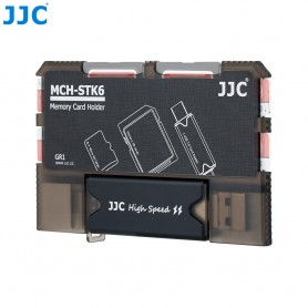 Storage with integrated memory card reader JJC MCH-STK6GR - Hard box - USB 3.0 - Type-C - Micro-USB 2.0 - JJC MCH-STK6GR