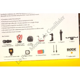Rode Vlogger Kit Universal - Microphone Minijack 3.5mm, lamp LED, support and tripod - Røde Vlogger Kit Universal