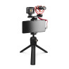 Rode Vlogger Kit Universal - Microphone Minijack 3.5mm, lamp LED, support and tripod - Røde Vlogger Kit Universal