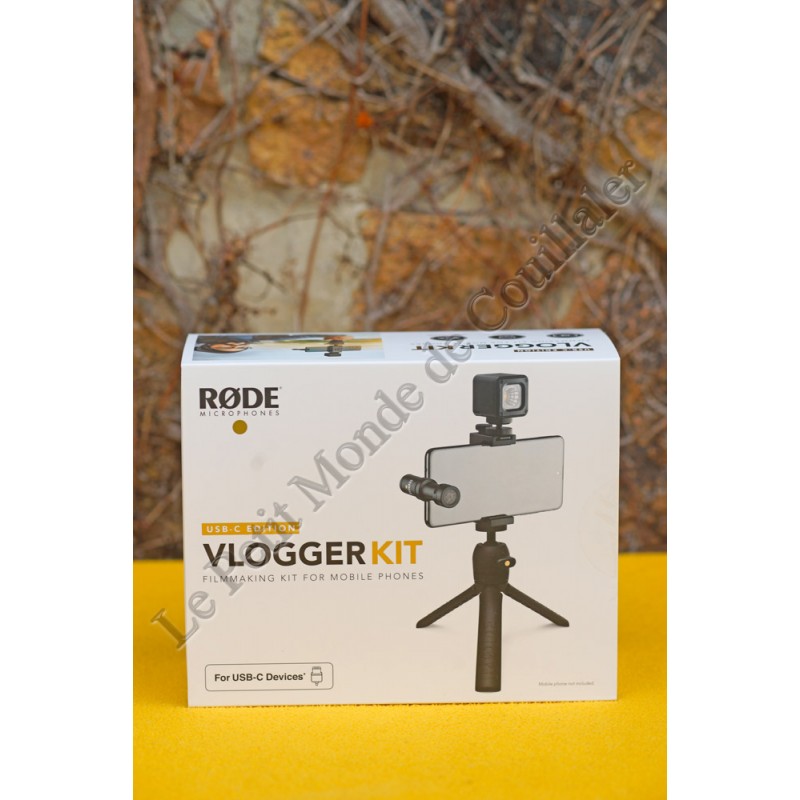 Rode Vlogger Kit USB-C Edition - Android Microphone USB-C, lamp LED, support and tripod - Rode Vlogger Kit USB-C Edition Rode Vlogger Kit USB-C Edition - Android Microphone USB-C, lamp LED, support and tripod - Rode Vlogger Kit USB-C Edition