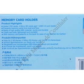 Storage with integrated memory card reader JJC MCH-STK6GR - Hard box - USB 3.0 - Type-C - Micro-USB 2.0 - JJC MCH-STK6GR