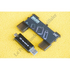 Storage with integrated memory card reader JJC MCH-STK6GR - Hard box - USB 3.0 - Type-C - Micro-USB 2.0 - JJC MCH-STK6GR