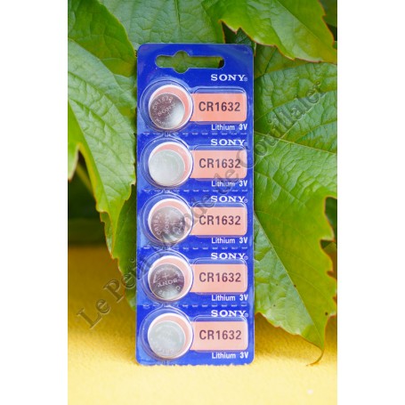 Coin Cell Battery Sony CR1632 3V - 5 batteries Lithium CR1632A - Sony CR1632