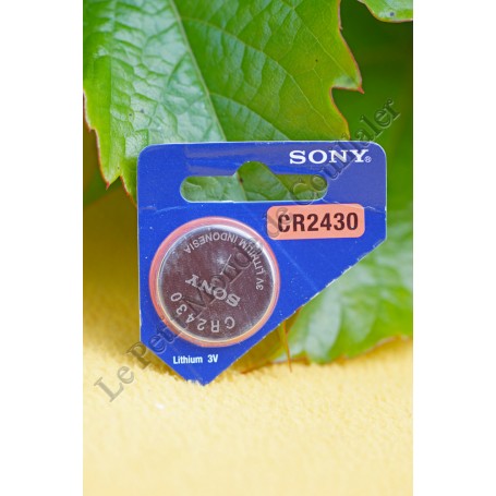 1 pile bouton Sony CR2430 3V - Lithium - B0009U7C98 - Sony CR2430