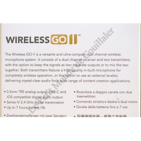 Røde Wireless Go II Microphone Kit - 2 Compact USB-C Microphones on one Receiver - Rode Wireless Go II
