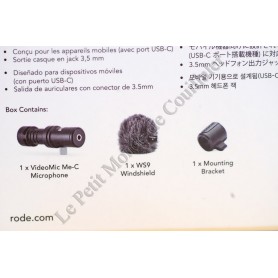 Microphone USB-C Rode VideoMic Me-C - Røde Smartphone Android iOS - Rode VideoMic Me-C