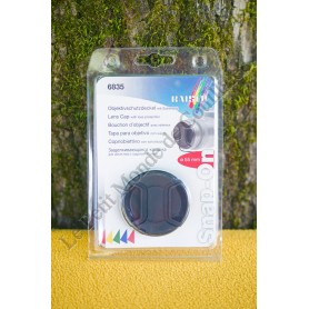 Front lens cap Kaiser 6835 - 55mm - Clips Snap-on fixation and cap retainer - Kaiser 6835